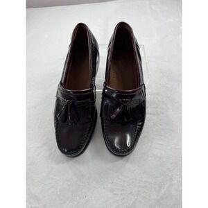 G.H. Bass and Co. Weejuns Loafers Men's 10 D Burgundy Leather Tassels Slip-On